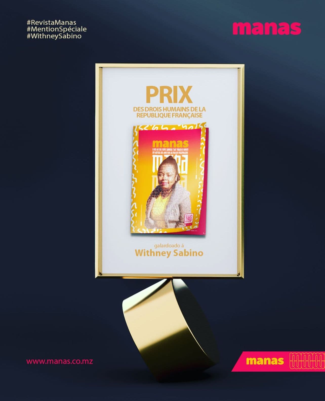 Whitney Sabino premiada pela Embaixada da França em Moçambique